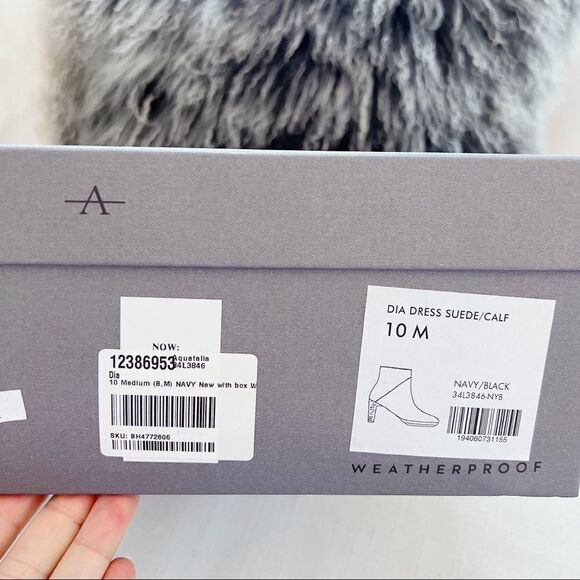 Aquatalia Dia Dress Suede/Calf Bootie Navy/black - Picture 12 of 12